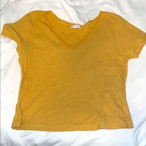 Yellow V-Neck Women's Top